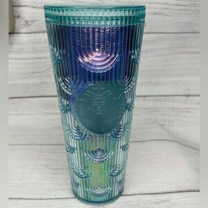 Starbucks Iridescent Holographic Mermaid Scales Venti Cold Cup Tumbler 24oz 2022
